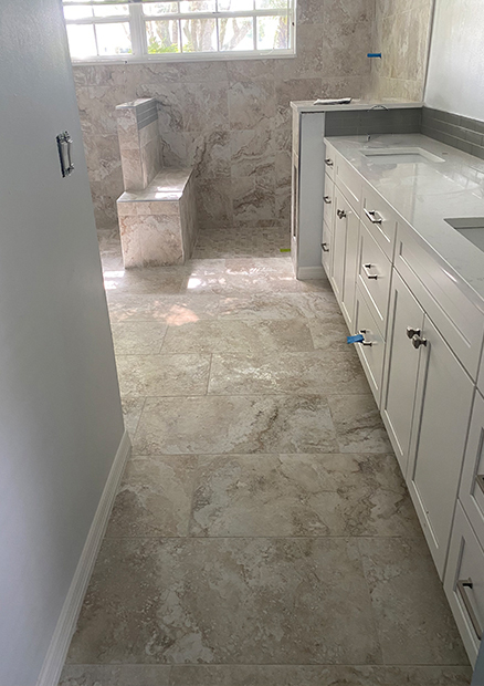 tile floor installation